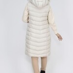 1026 Jessica Kumaş Cep Fermuarlı Dolum Şişme Yelek-TAŞ