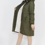 11008 Bondit Kumaş Orta Boy Kaban-HAKİ