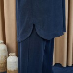 14405 Puane Oversize Basic Takım-LACİVERT