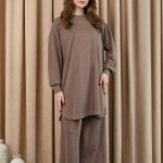 14405 Puane Oversize Basic Takım-BEJ