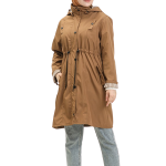 9005 Bondit Kumaş Orta Boy Trençkot-Taba