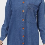 6925 Yaka Ucu Boncuk Detaylı Kot 2li Takım-JEANS