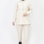 6931 Gabardin Kumaş Cep Detaylı 2 Li Takım-TAŞ