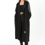 15172  PUANE İKİ İPLİK KUMAŞ KETEN GARNİLİ KAP- SİYAH