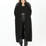 15178 PUANE İKİ İPLİK KUMAŞ DERİ GARNİLİ KAP-SİYAH